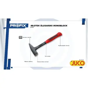 Hammer JUCO Młotek ślusarski monoblock 300 g – JUCO M9149