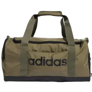 Спортивная сумка ADIDAS Linear Duffel S хаки — компактная большая сумка для зала и поездок, модель IN6114