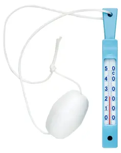 Vannas termometrs Suomen Lämpömittari 136 — analoģisks, 0–50 °C, 200 mm, zilā krāsā
