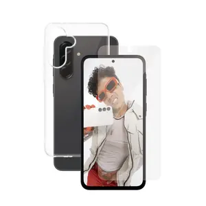 Набор защитных плёнок PanzerGlass SAFE. by 2-в-1 для Samsung Galaxy A36 5G, закалённое стекло + PET, прозрачный, 50 шт.