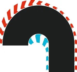 CARRERA Hybrid Hairpin Curve 180° L/R – sacīkšu trases posms, kreisais/taisnais pagrieziens