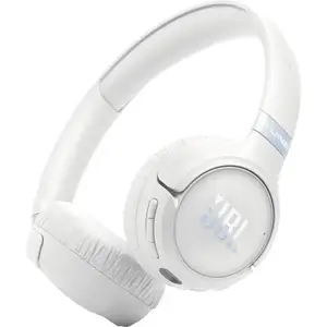 Austiņas JBL Tune 680 NC bezvadu Bluetooth virs-ausu, baltas, ar galvas stīpu