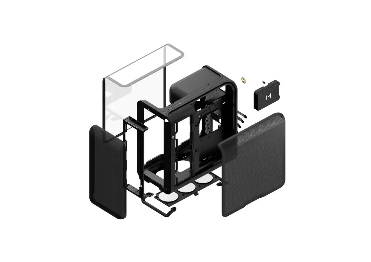 HYTE X50 Mid Tower корпус Pitch Black Photo 7