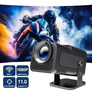 Portatīvais viedais projektors Riff HY320 — 1080p, Android 11.0, Wi‑Fi 6, Bluetooth 5.0, Auto Keystone, melns