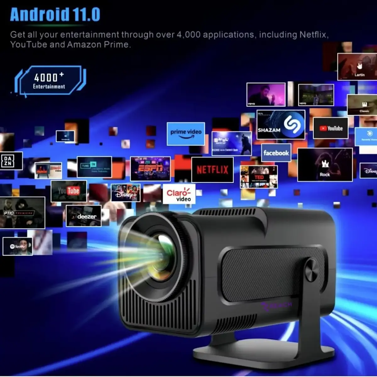Riff HY320 Portable Smart Projector 1080p Photo 3