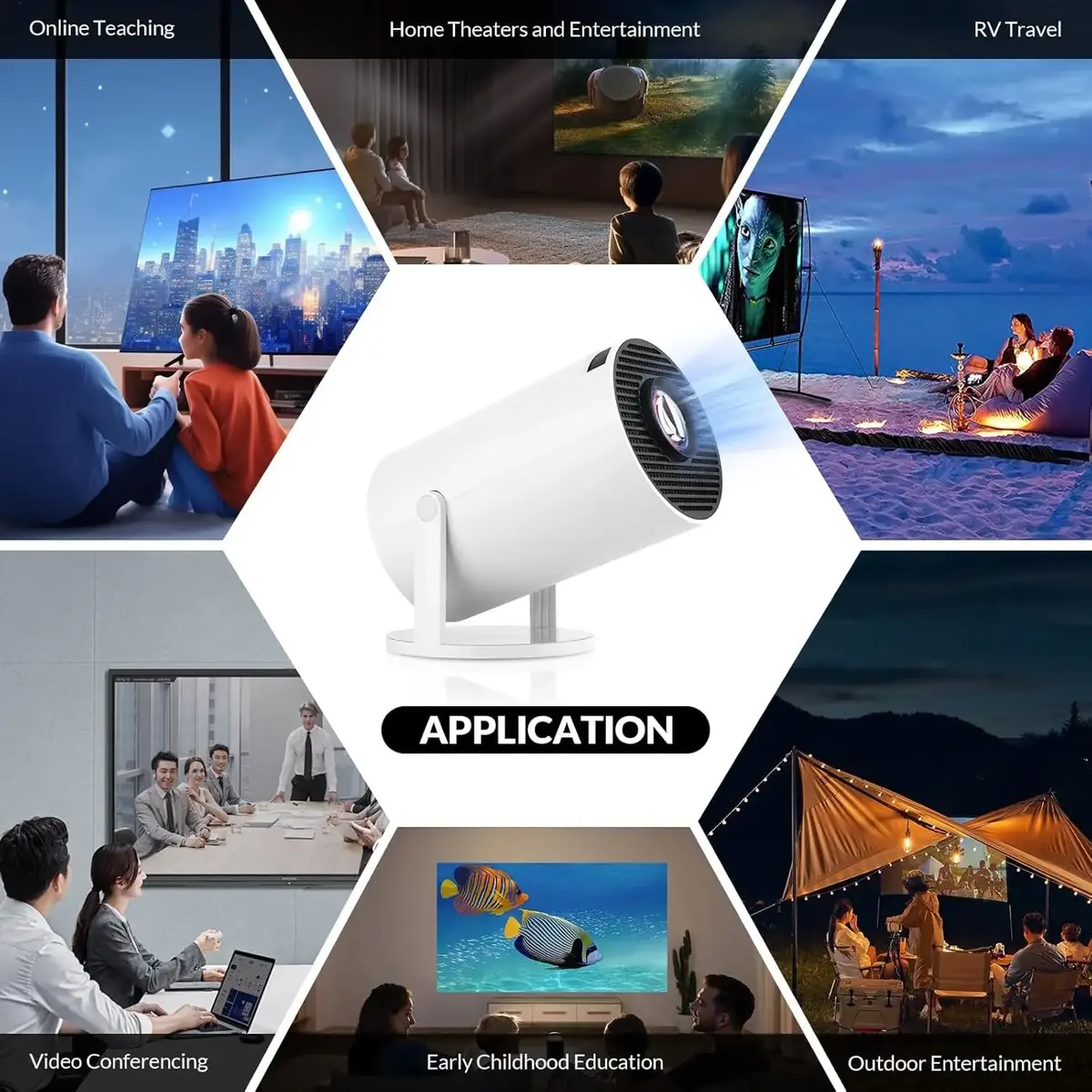 Riff HY300 Pro+ portable smart projector Photo 2