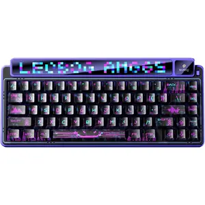 Mechanical keyboard Leobog AMG65 with Purple LightFeather switches and RGB lighting, 65% layout