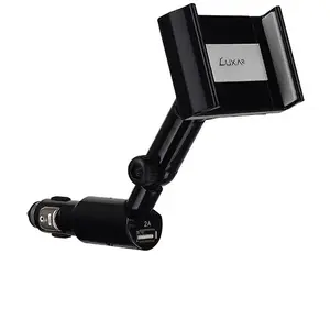 LUXA2 Cigar Clip HO-MHS-PCCCBK-00 Active Car Holder for Mobile Phone and Smartphone in Black made of Polycarbonate, Rubber, and Metal