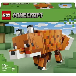 LEGO building set LEGO Minecraft Lis 21588 — collectible fox figure, 497 pieces, for ages 10+