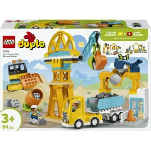 LEGO DUPLO construction site playset 10476 — starter set with 84 elements, 3 vehicles, 2 figures for ages 2+