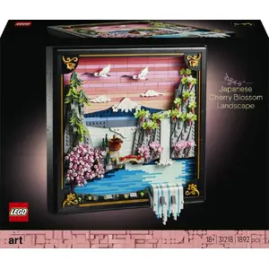 Wall mosaic set LEGO Art 31218 Japanese Landscape with Cherry Blossom — 1892 pieces, 350×390×60 mm