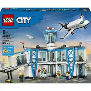 Toy passenger airport set LEGO 60502 — City series, 887 pieces, 9 minifigures, recommended age 8+