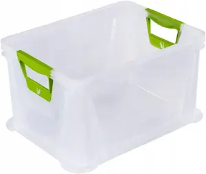 Storage eurobox Curver Luis 39×29×22 cm 20 L with soft handles, transparent