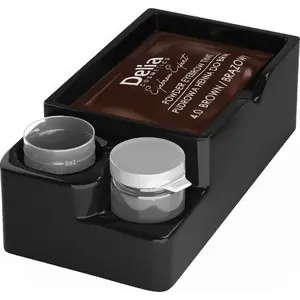 Uzacu hennas krāsa Alkotest DELIA Pudrowa 3.1 Black Brown, 4 g — pigments uzacu tonēšanai