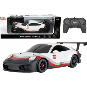 Remote-controlled car Rastar Porsche 911 GT3 1:18 scale, white-gray, indoor/outdoor