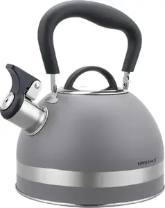 Tea kettle KingHoff KH-1851, stovetop whistling kettle, 1.8 L, gray