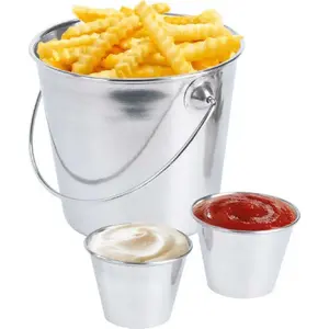 Serving Set — Excellent Houseware fry basket with handle and 2 sauce bowls A12405130