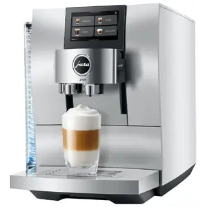 Pilnībā automātiska espresso kafijas automāts JURA Z10 (EB) — 2,4 L ūdens tvertne, iebūvēta dzirnaviņa, 1450 W, alumīnijs/balts