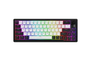 HATOR Skyfall 65 MAG Ultima 8K Wireless Gaming Keyboard, USB, RF Wireless, Bluetooth, Aurum Ice Magnetic Linear Switches, QWERTY, US-ANSI, Black, White