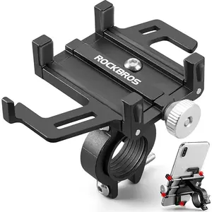 Bike handlebar phone mount RockBros model 7016802870614 aluminum alloy black