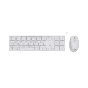 Wireless keyboard and mouse combo KINGSTON HP 650 — RF Wireless, full-size QWERTY, white