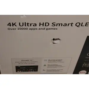 Sharp 50HP6265E 50 collu QLED 4K Ultra HD Smart Google TV televizors ar Wi-Fi, Dolby Vision, Dolby Atmos un DVB-T2/S2 uztvērēju, melns