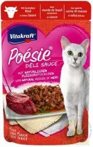 Wet cat food pouch Vitakraft Deli Sos Wół 85 g — wet pouch for adult cats