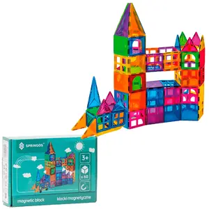 Magnetic Building Set 60 Pieces Springos KG0047 – construction toy with 60 magnetic elements