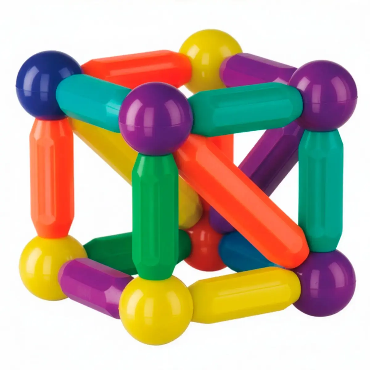 Magnetic Building Set Springos KG0050 — 128 pcs Photo 8