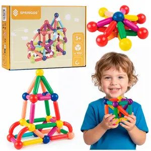 Magnetic Building Set Springos KG0051 — 100 pieces magnetic construction toy