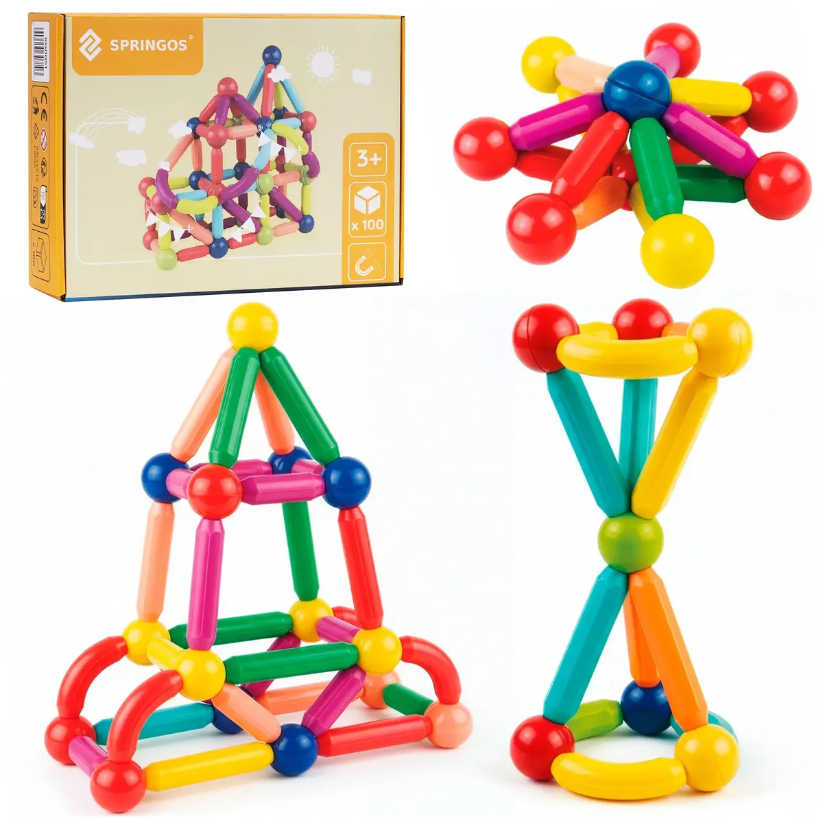 Magnetic Building Set Springos KG0051 Photo 2