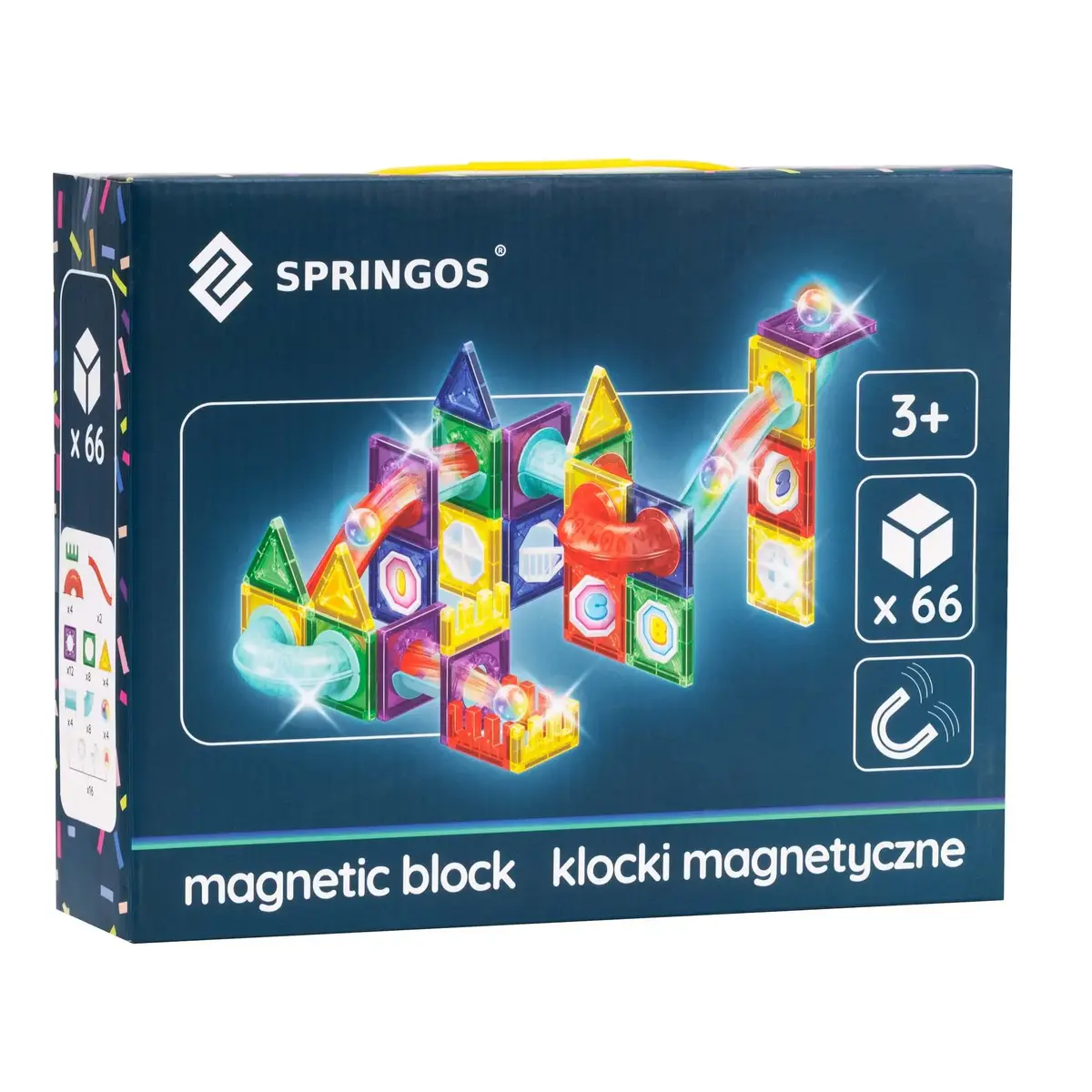Магнитный конструктор 66 деталей Springos KG0063 Photo 4