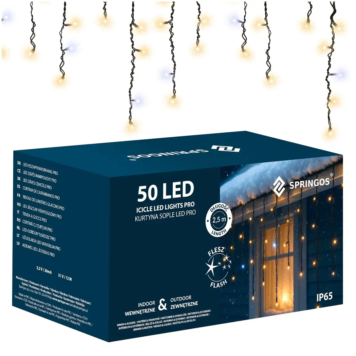 LED gaismas aizkars Springos CL1239 Photo 2