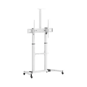 TV floor stand SBOX FS-3610 for 60–100" screens, ultra-large LED, load capacity 100 kg, white