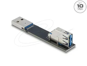 Переходник (gender changer) DELOCK 67421 — USB Type-A на Type-A, чёрный