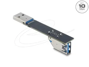 USB Type-A gender changer adapter DELOCK 67422, Type-A to Type-A, black