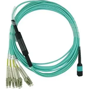 BlueOptics MPO‑to‑4×LC Multimode OM3 Patch Cable, MPO‑4xLC, 10 m