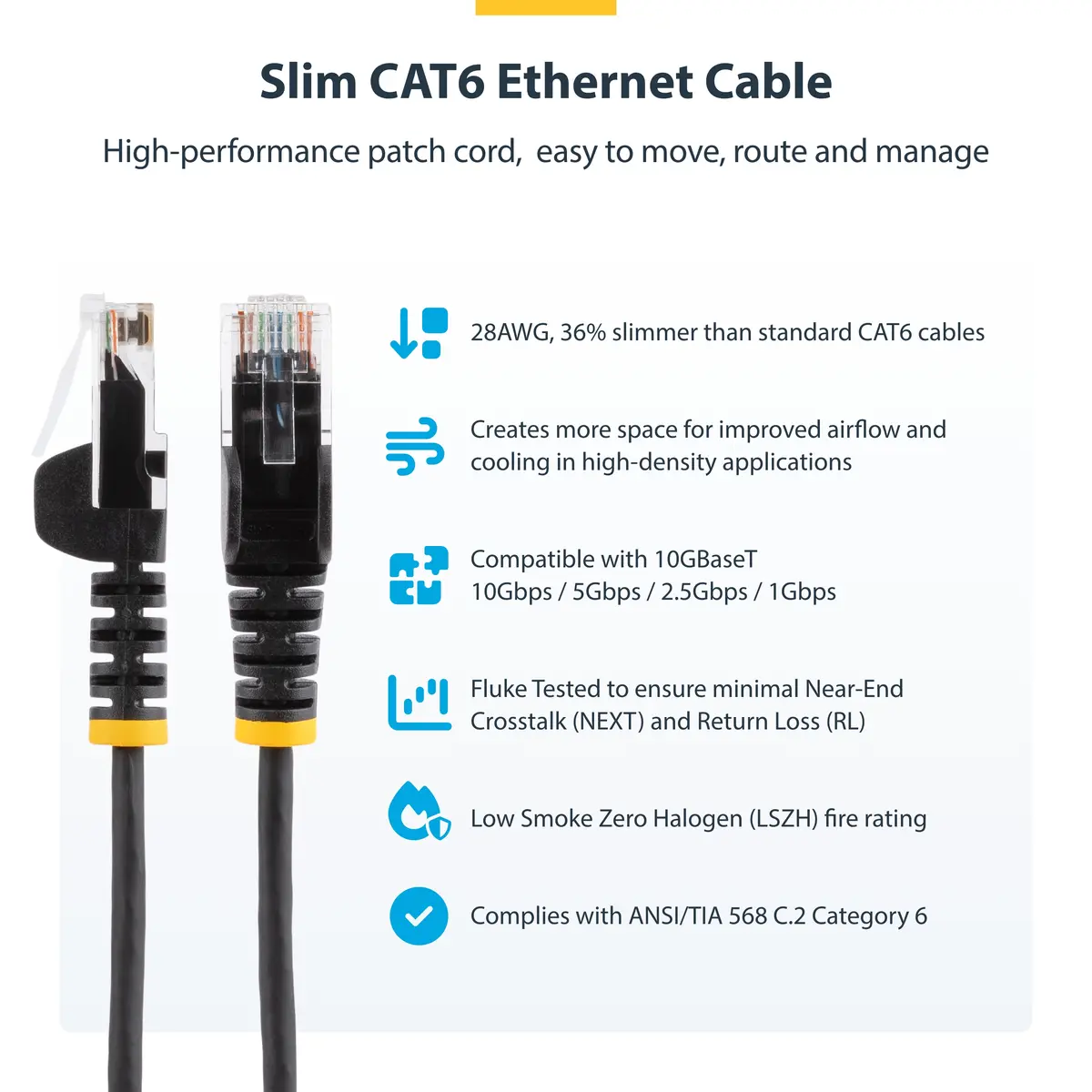StarTech N6PAT7MYLS 7м интернет-кабель CAT6 Photo 4