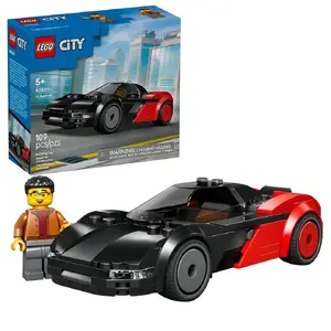 Building set LEGO City electric supercar 60486 — 109 pieces, 1 minifigure, age 5+