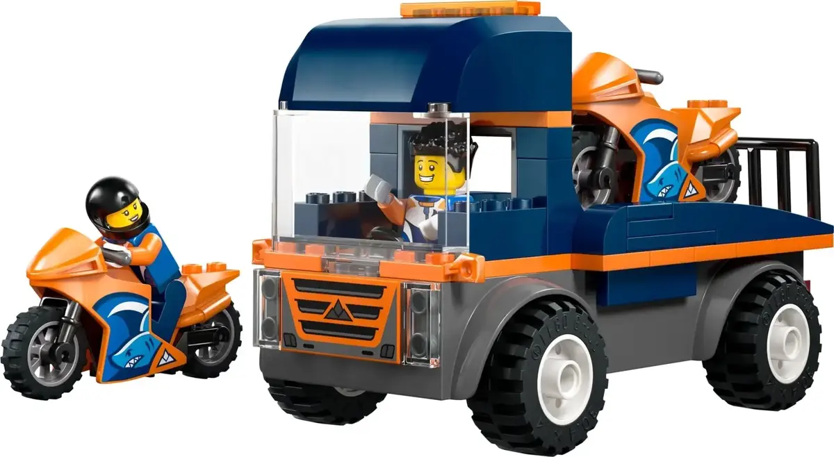 LEGO City 60491 motorcycle transport truck playset Photo 3