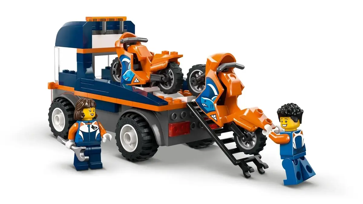 LEGO City 60491 motorcycle transport truck playset Photo 5