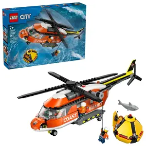 Toy helicopter playset LEGO City Exploration 60503 — coastal patrol helicopter, 551 pieces, 4 minifigures