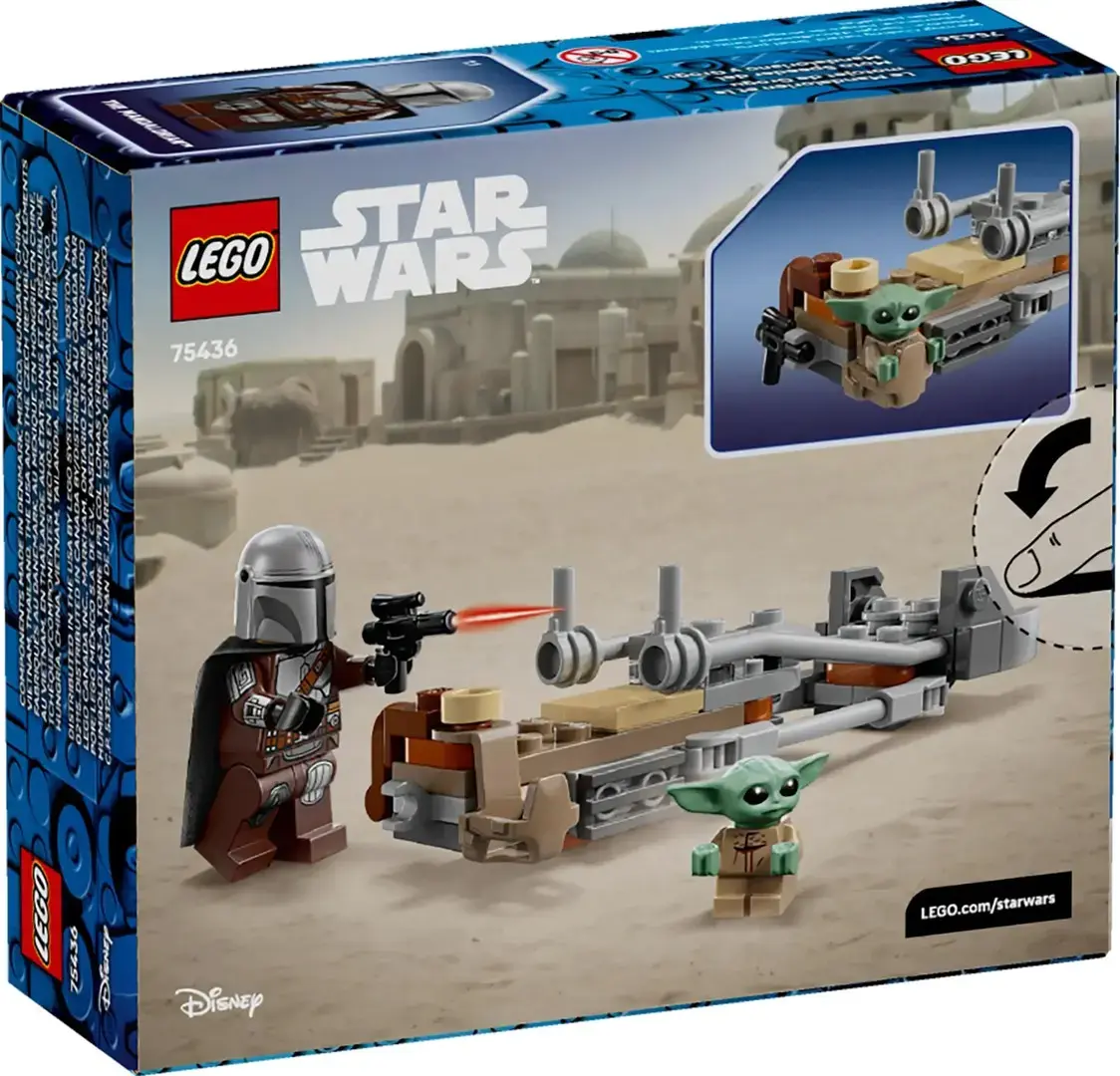 LEGO Star Wars 75436 Mandalorian & Grogu Speeder Bike Photo 2