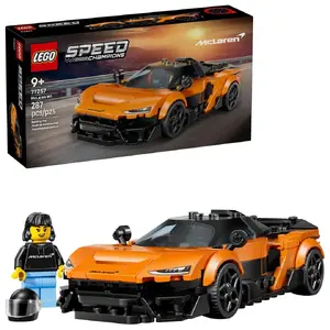 LEGO Speed Champions McLaren W1 model kit 287 pieces, includes 1 minifigure, age 9+