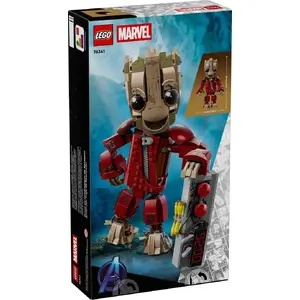 LEGO Super Heroes Marvel set 76341 — Groot Ravager buildable display, 604 pieces, 250 mm height, age 10+