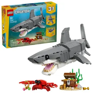 LEGO Creator 3-in-1 building set 31381 — Shark and Treasure Chest, 379 pieces, age 8+, model size 80×260×110 mm