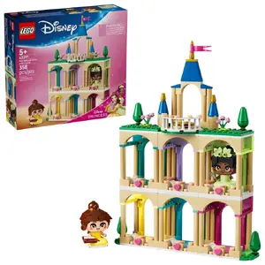 LEGO set 43291 Disney Princess Belle and Tiana’s Castle Mini Model, 358 pieces, ages 5+