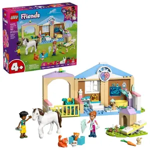 Toy veterinary clinic playset LEGO Friends 42696 — 141 pieces, 2 mini-dolls, for ages 4+