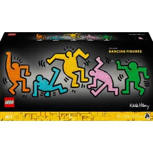 LEGO Art wall mosaic panel set Keith Haring – Dancing Figures, model 31216, mosaic tiles for display