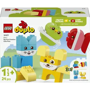 LEGO DUPLO Creative Animals 3-in-1 playset 10477 — 24 pieces, height 110 mm, age 1½+